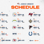 Broncos Unveil 2024 Schedule, Featuring Week 1 Game In Seattle And With Denver Broncos 2024 2025 Schedule Printable