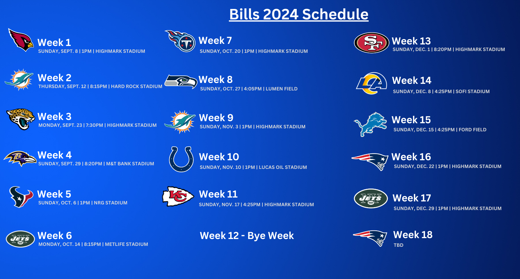 Buffalo Bills Release 2024 Schedule - Whec throughout Buffalo Bills Schedule 2024 Printable