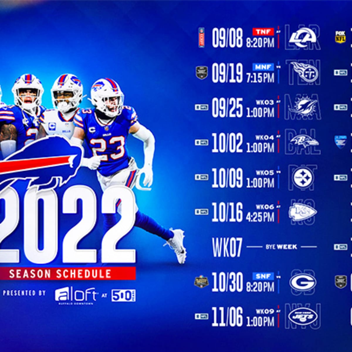 Buffalo Bills Schedule 2022 - Athlon Sports with Buffalo Bills Schedule 2024 Printable