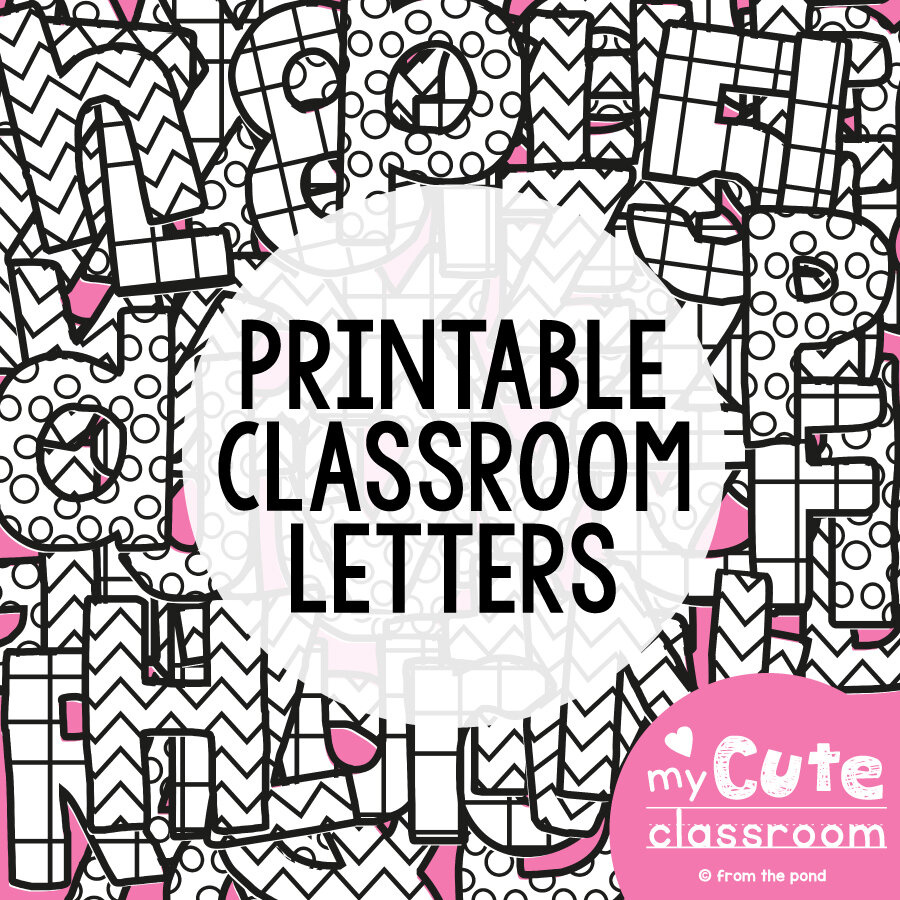 Bulletin Board Letters For The Classroom - Just Print And Display inside Bulletin Board Letters Printable