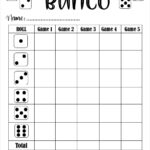 Bunco Score Card Bunco Scoresheet Bunco Score Pads Printable File Intended For Printable Bunco Score Sheets