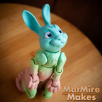 Bunny Rabbit Articulated Figure, Print In Place, Cute Flexi Intended For 3D Printable Posable Bunny Figure