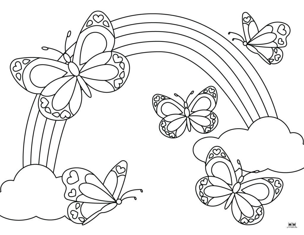 Butterfly Coloring Pages - 50 Free Pages | Printabulls in Printable Butterfly Coloring Sheets