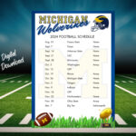 Buy 2024 University Of Michigan Printable Football Schedule In Michigan Football Schedule 2024 Printable