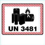 Buy Shipping Un 3481 Lithium Ion Battery Labels In Medium Size Regarding Ble Printable Parcel Asset Label