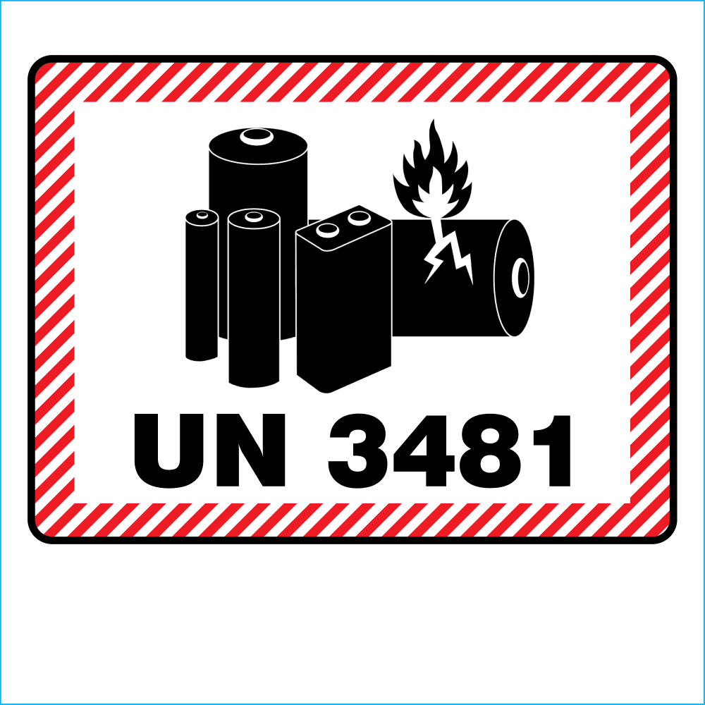 Buy Shipping Un 3481 Lithium Ion Battery Labels In Medium Size regarding Ble Printable Parcel Asset Label