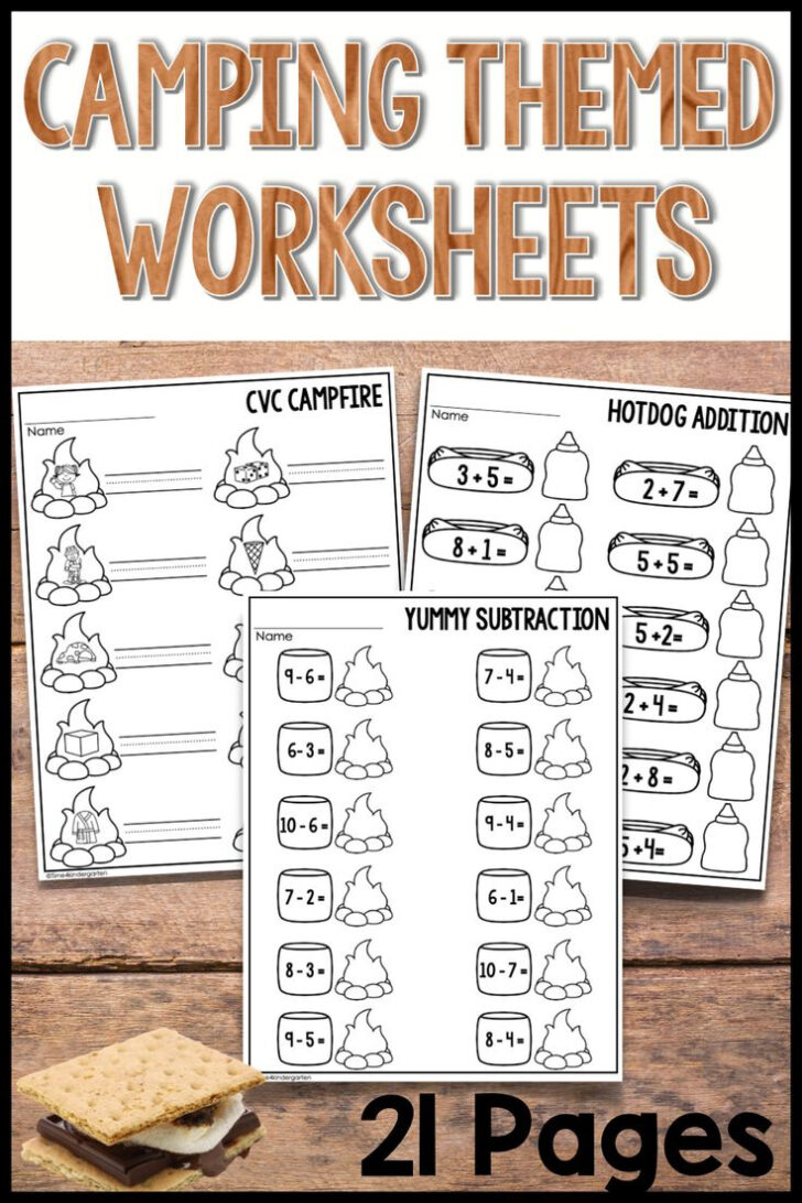 Math Camping Worksheets Printable