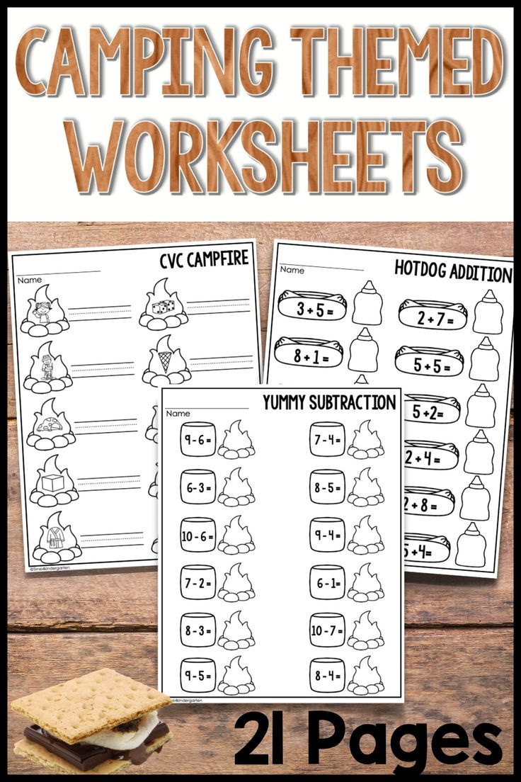 Camping Themed Math Worksheets throughout Math Camping Worksheets Printable