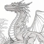 Captivating Dragon Coloring Pages Set Of 3 Printable Black & White In Dragon Printables Coloring Sheets