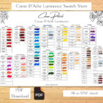 Caran D'Ache Luminance Colour Pencil Swatch Single Sheet Color For Luminance Swatch Chart Printable