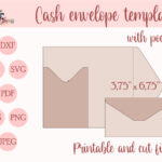 Cash Envelope With Pocket, Money Envelope Template Svg, Cricut For Printable Budget Envelope Template Shabby Chic