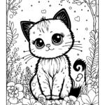 Cat Coloring Pages For Kids & Adults   World Of Printables Inside Printable Cat PicturesColor