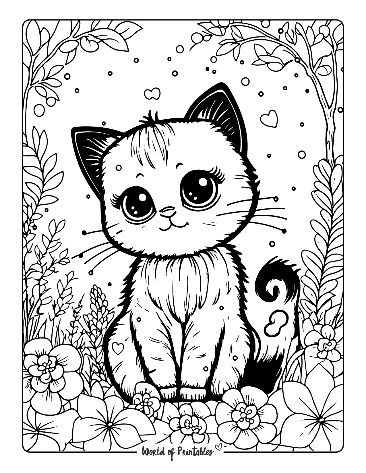 Cat Coloring Pages For Kids &amp;amp; Adults - World Of Printables inside Printable Cat PicturesColor