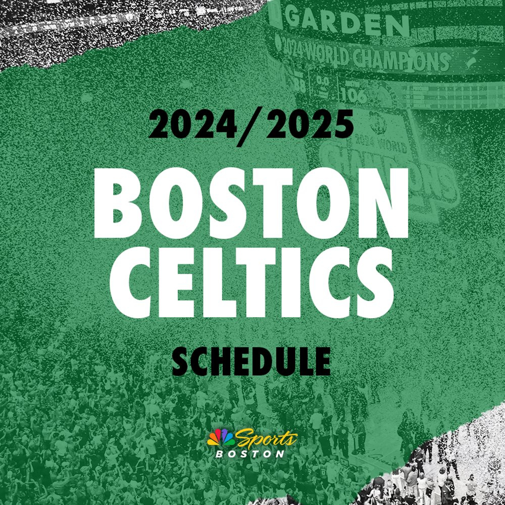 Celtics On Nbc Sports Boston On X: &amp;quot;#Celtics 2024-25 Season in Printable Boston Celtics Schedule 2024 2025