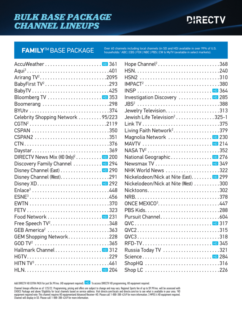 Printable Directv Channel Guide | FREE Printables