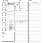 Character Sheet For Non Magic Characters. Lots Of Room For Pertaining To Dnd Printable Character Sheets