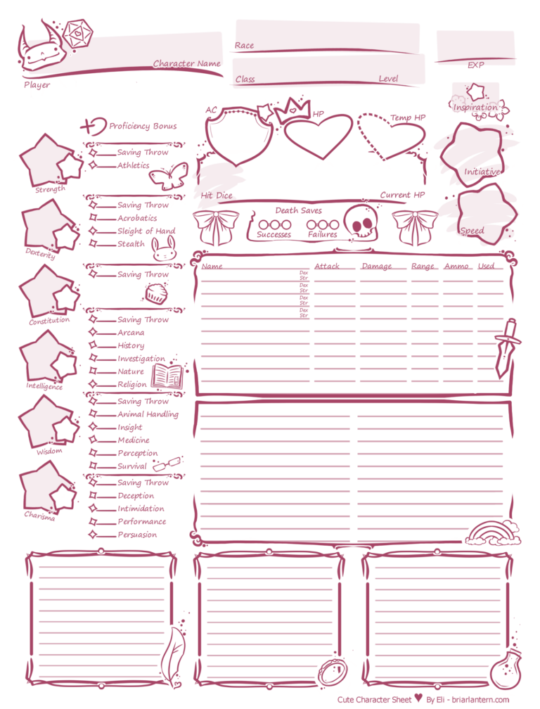 Printable D&D Character Sheet | FREE Printables