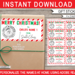 Christmas Gift Labels Template (Santa'S Workshop)   Red & Green Inside Christmasfrom Tags Printable