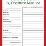 Christmas Printables Pertaining To Santa Wish List Printable