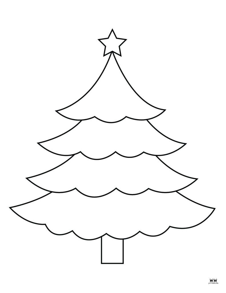 Christmas Tree Coloring Pages &amp;amp; Templates - 22 Free Printables inside Christmas Tree Template Printable