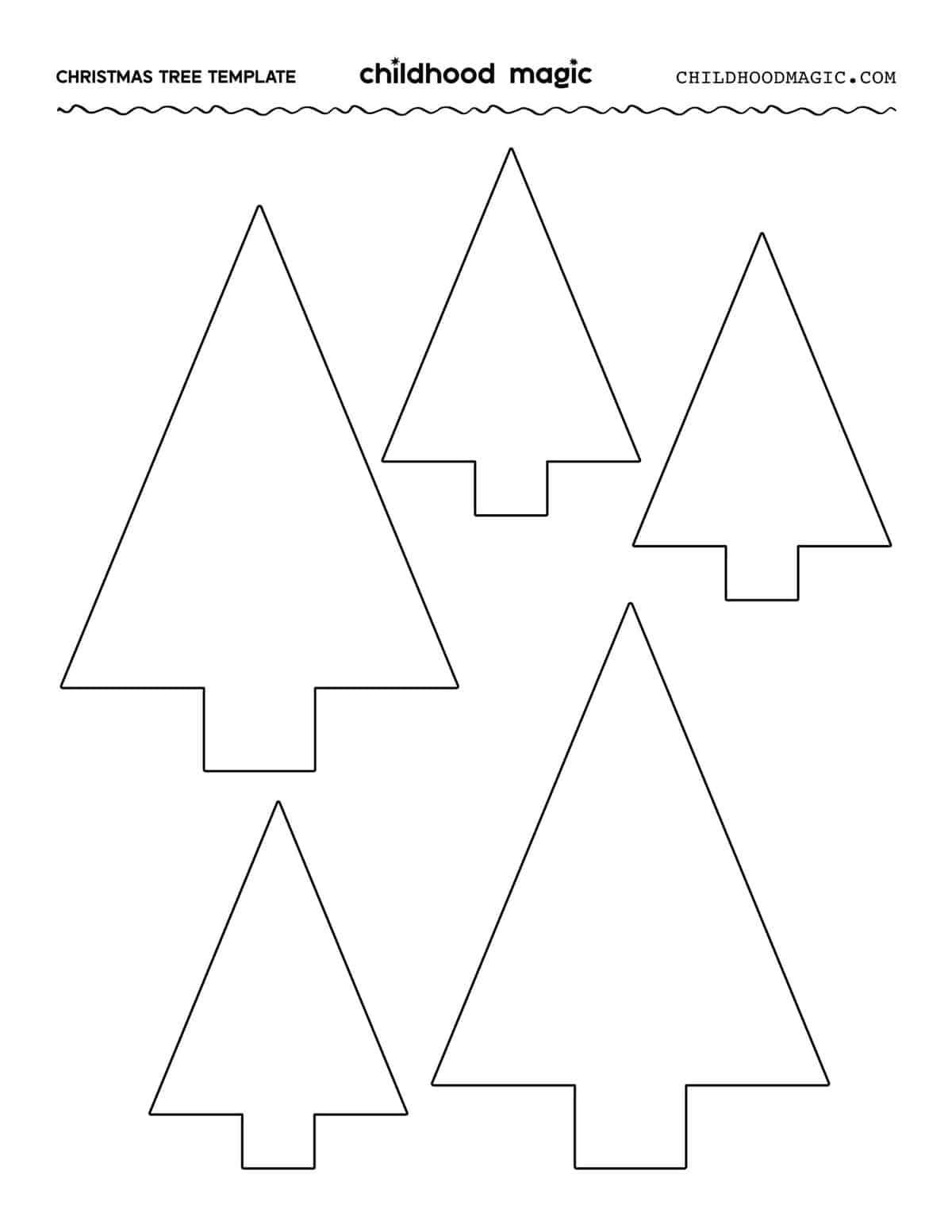 Christmas Tree Outline - Childhood Magic regarding Christmas Tree Template Printable