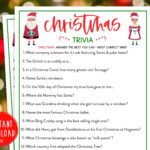 Christmas Trivia Game Christmas Trivia Printable Games Christmas For Christmas Trivia Game Printable