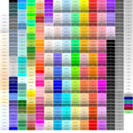 Color Chart Printed On Fabric   Poly Cotton (T Shirt Fabric) Throughout Printable Hex Code Chart