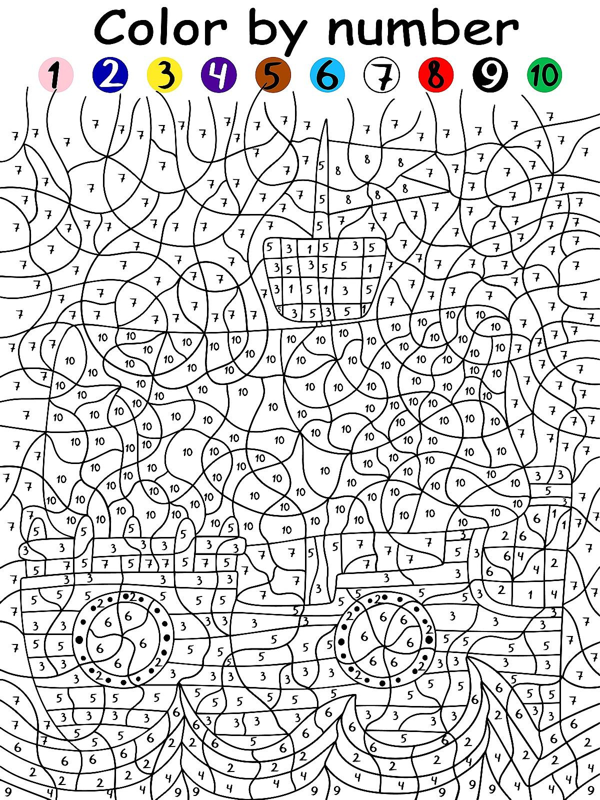 Colornumbers Activity Pages For Kids: Free &amp;amp; Fun Coloring throughout Color By Number For Adults Printable