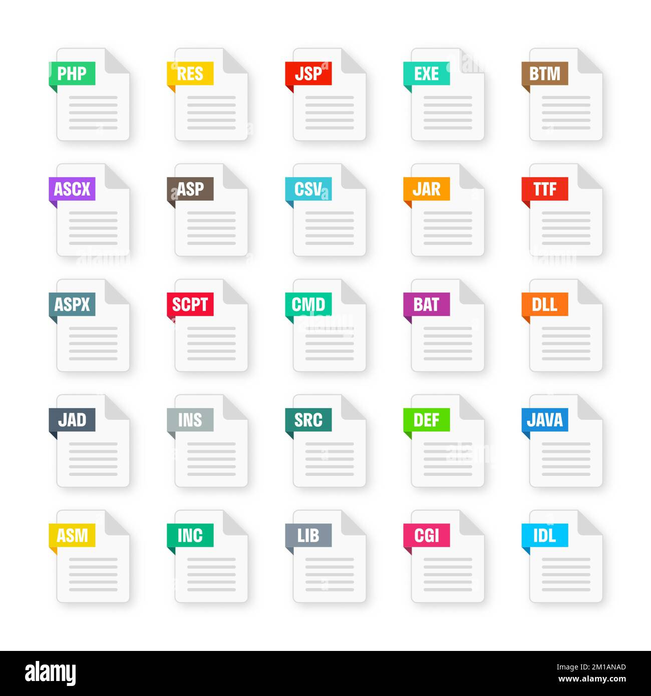 Common System File Formats. Document Types And Extensions. Flat regarding Types of Printable Documents Icon