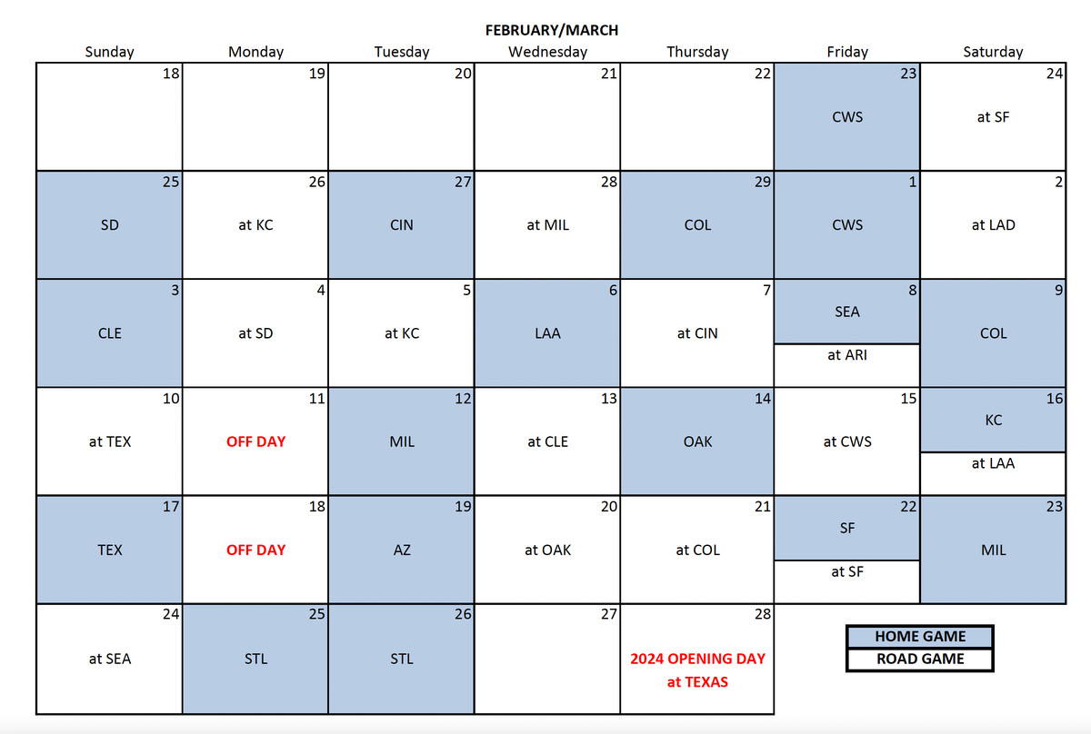 Cubs 2024 Spring Training Schedule - Bleed Cubbie Blue with regard to Cubs Schedule 2024 Printable