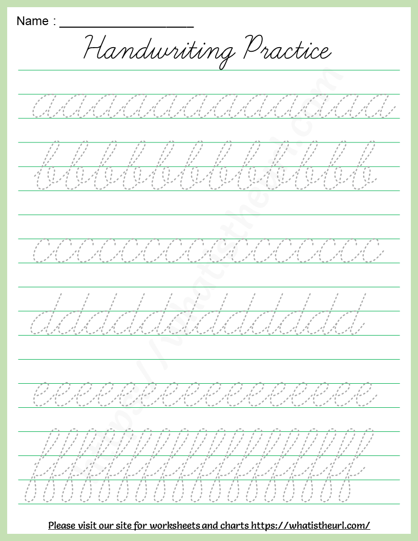 Cursive Handwriting Practice Worksheet | Alphabets A-Z within Printable Cursive Handwriting Practice