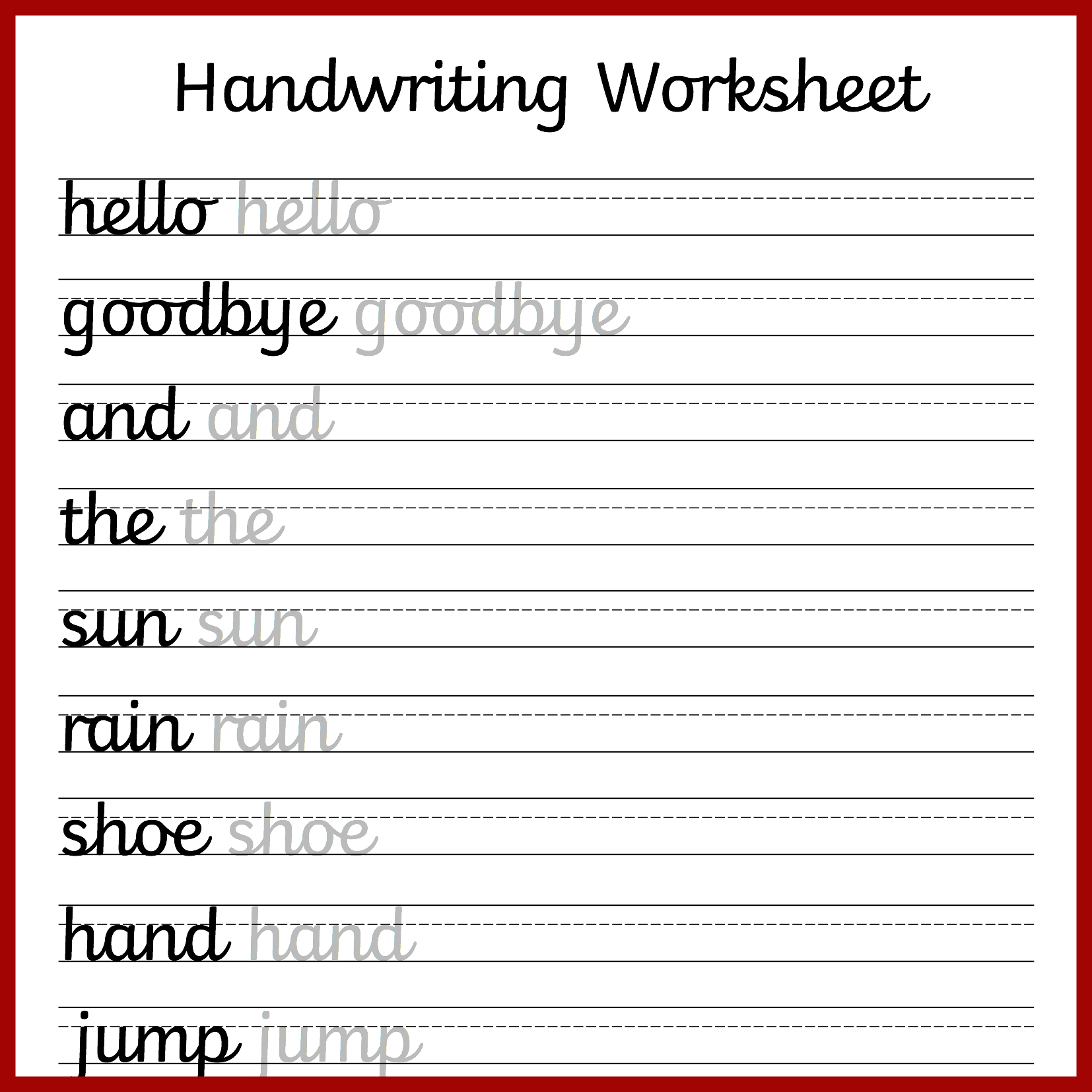 Cursive Handwriting Worksheets – Free Printable! | Mama Geek with Handwriting Practice Sheets Printable