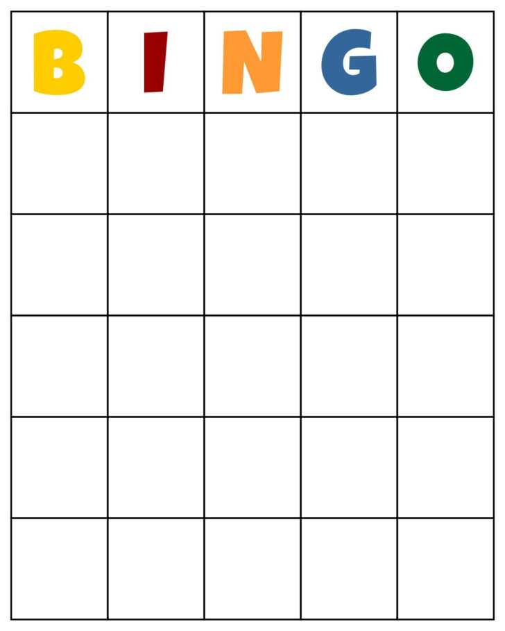 Free Bingo Board Printable