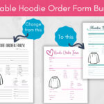 Custom Hoodie Order Form And Trackers Canva Template Regarding Custom Hoodoe Sweatshirt Order Form Template Free Printable