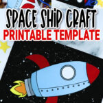 Cut And Paste Rocket Ship Craft With Spaceship Template   Simple Throughout Simple Model Rocket Diagram For Kids Printable