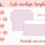 Cute Cash Envelope Template Svg, Budget Envelopes Pattern Svg Inside Printable Budget Envelope Template Shabby Chic