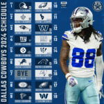 Dallas Cowboys 2024 Nfl Schedule Release: Dates, Primetime Games Intended For Dallas Cowboys Schedule 2024 Printable