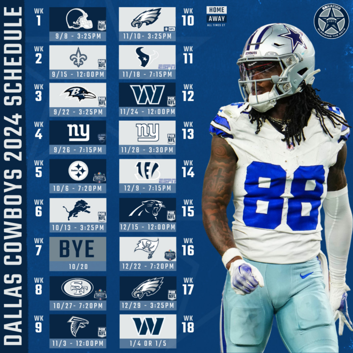 Dallas Cowboys Schedule Printable