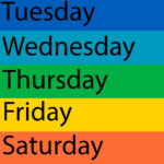 Days Of The Week Chart   10 Free Pdf Printables | Printablee With Regard To Days Of The Week Printable