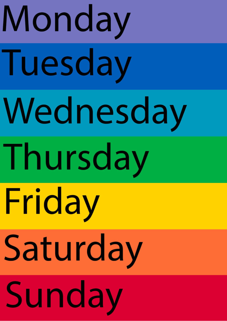 Days of the Week Printable