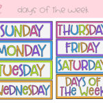 Days Of The Week Days Of The Week Printable Days Of The Week Chart With Regard To Days Of The Week Printable