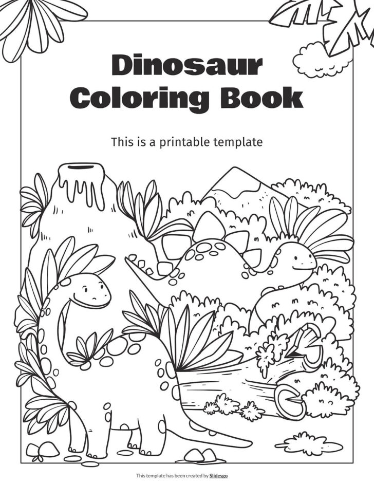 Printable Dinosaur Coloring Book