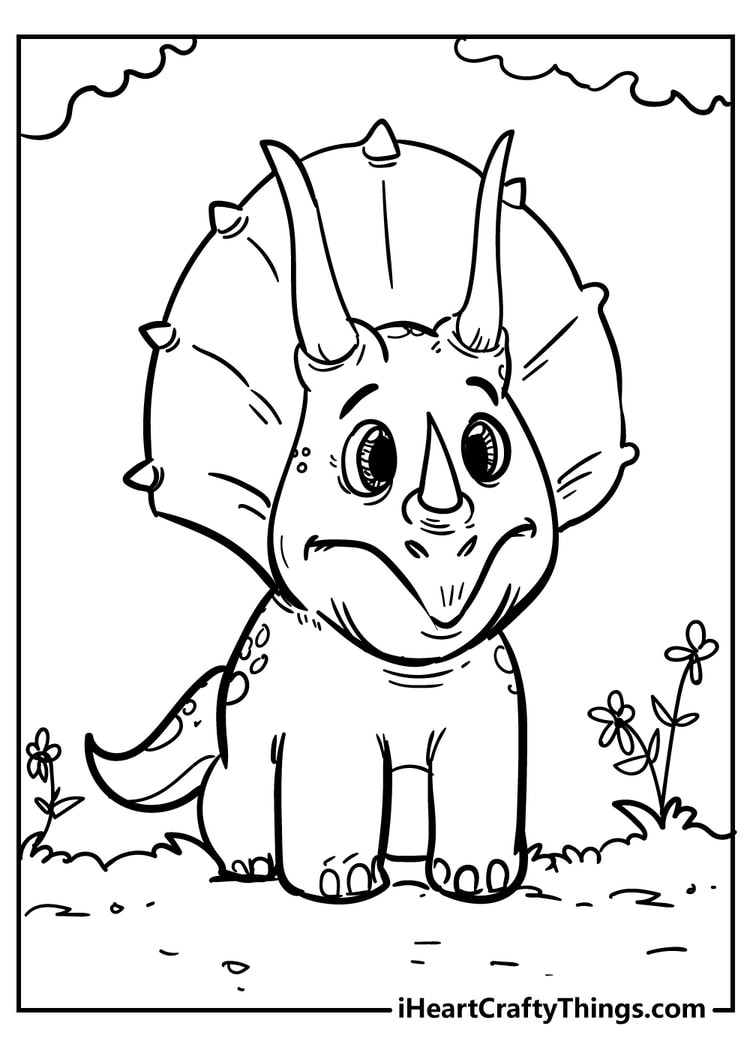 Dinosaur Coloring Pages - (100% Free Printables) for Printable Dinosaur Coloring Sheets