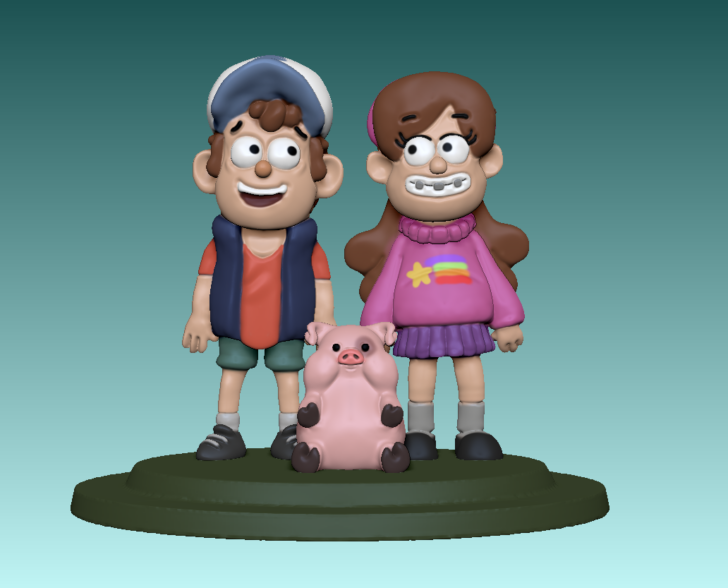 Printable Dipper And Mabel 3d