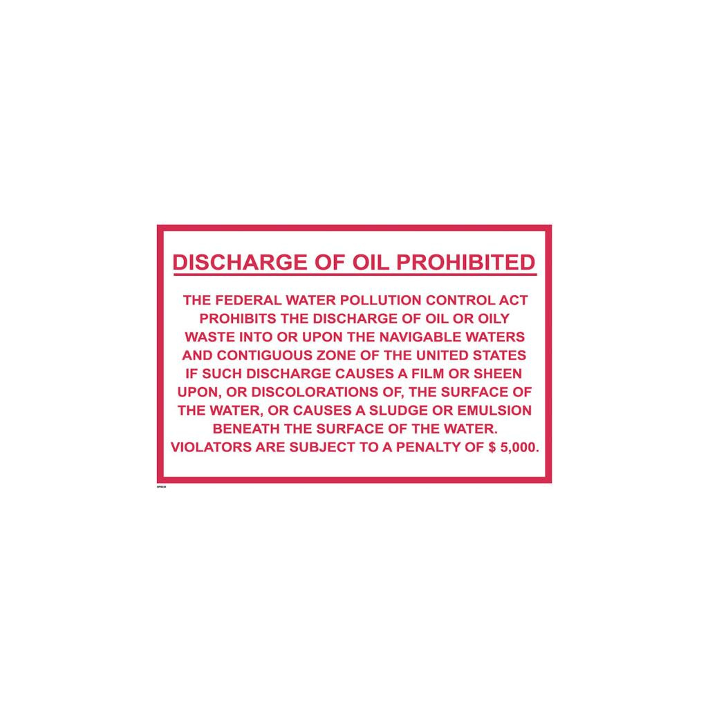 Discharge Of Oil Prohibited Imo Poster - Imo Poster Prohibiting Discharge Of Oil Or Oily Waste - Federal Water Pollution Oil Discharge Imo Poster throughout Printable Boat Oil And Garbage Placards