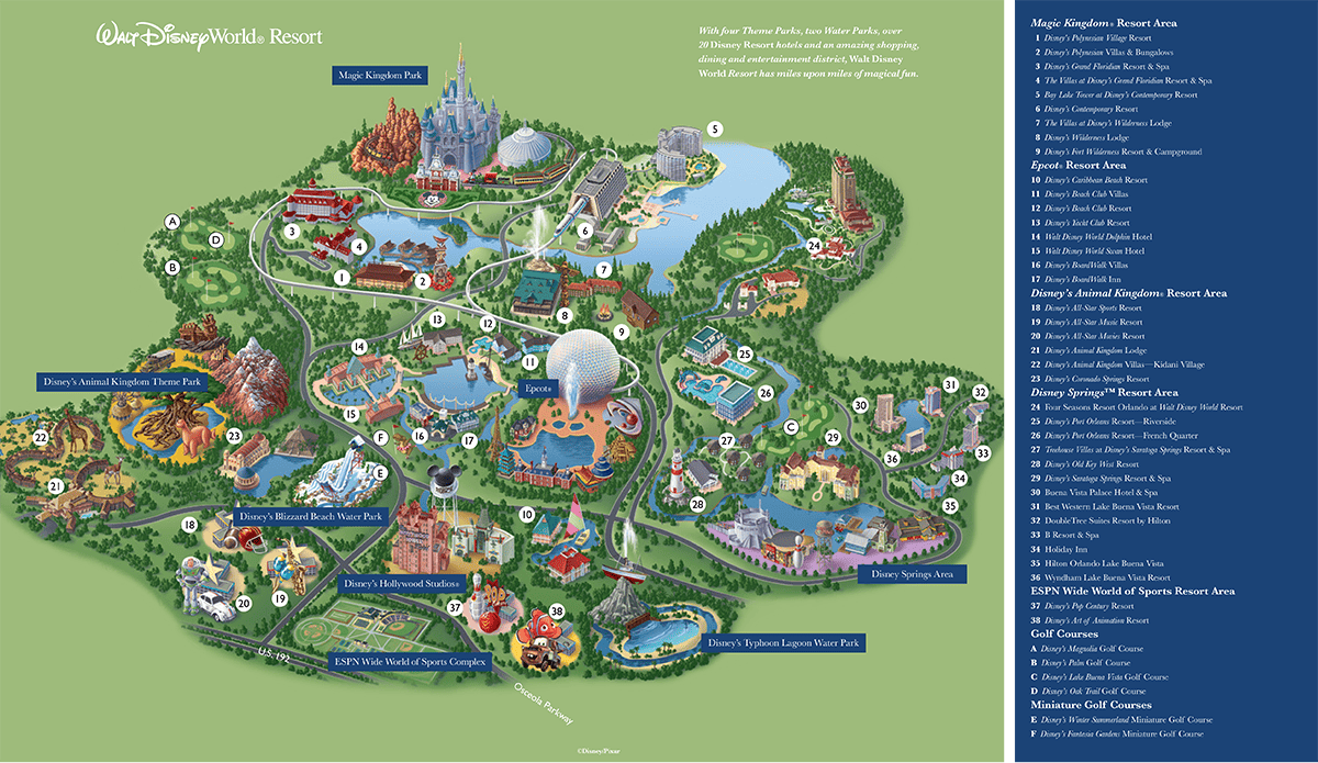 Disney World Maps - With Magic Kingdom Map - inside Printable Map Of Disney World Parks