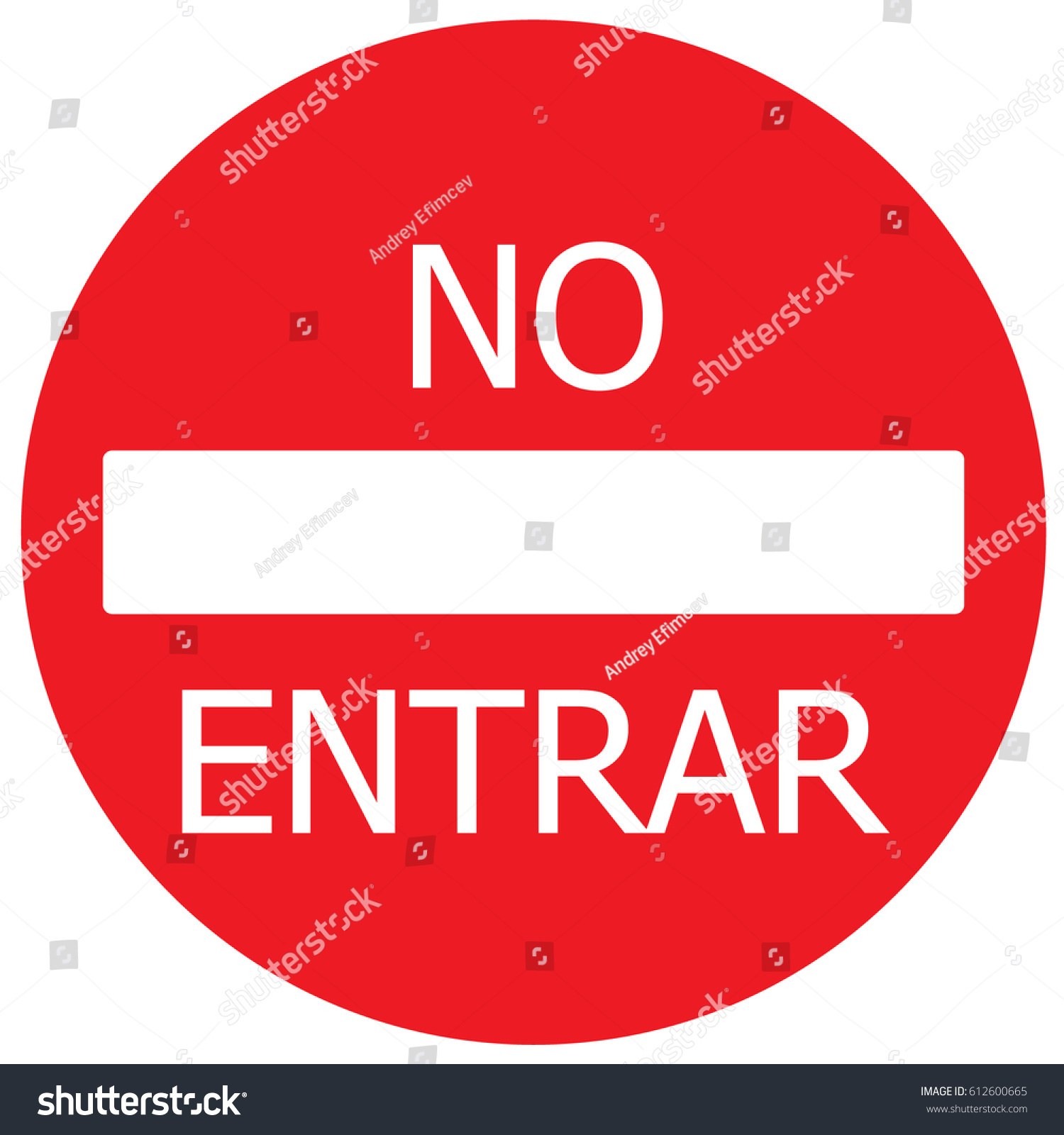 Do Not Enter Sign Spanish Vector Stock Vector (Royalty Free for Spanish Do Not Use Sign Printable