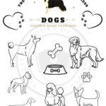 Dogs Printable Coloring Page, Kids Coloring Page Instant Download Regarding Printable DogsColor