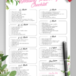 Download Printable Wedding Planning Checklist   Eco Style Pdf In Printable Wedding Planning Checklist