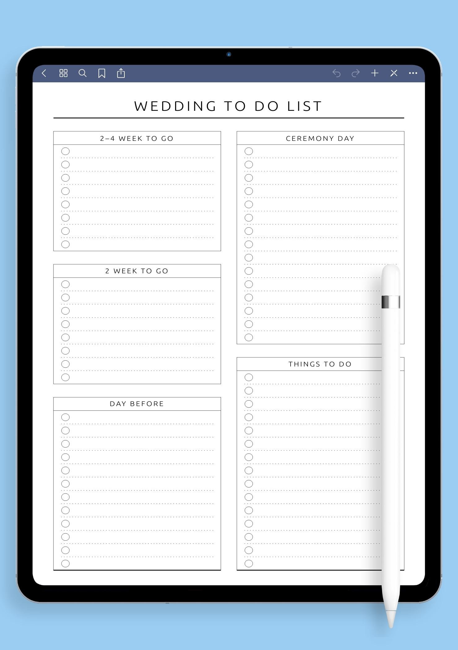 Download Printable Wedding To Do List Template - Original Pdf inside WeddingDo List Printable